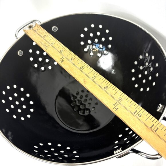 Colander Black Powder Coated Enamel  5 Qt Size - Picture 12 of 14